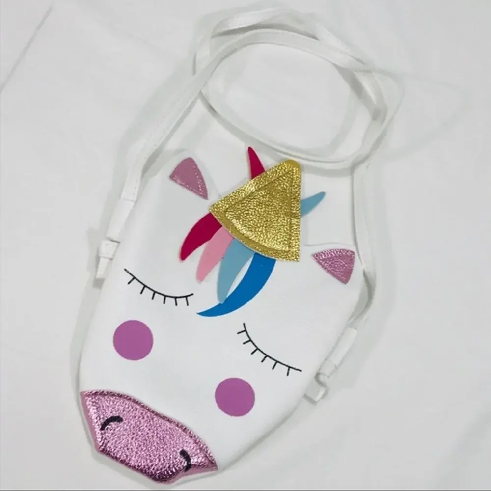 Unicorn Kids Crossbody, White, Pink, Gold & Blue